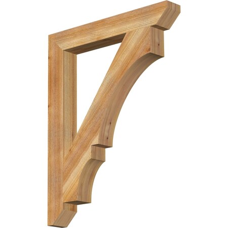 Ekena Millwork Balboa Slat Rough Sawn Bracket, Western Red Cedar, 4"W x 30"D x 38"H BKT04X30X38BOA06RWR
